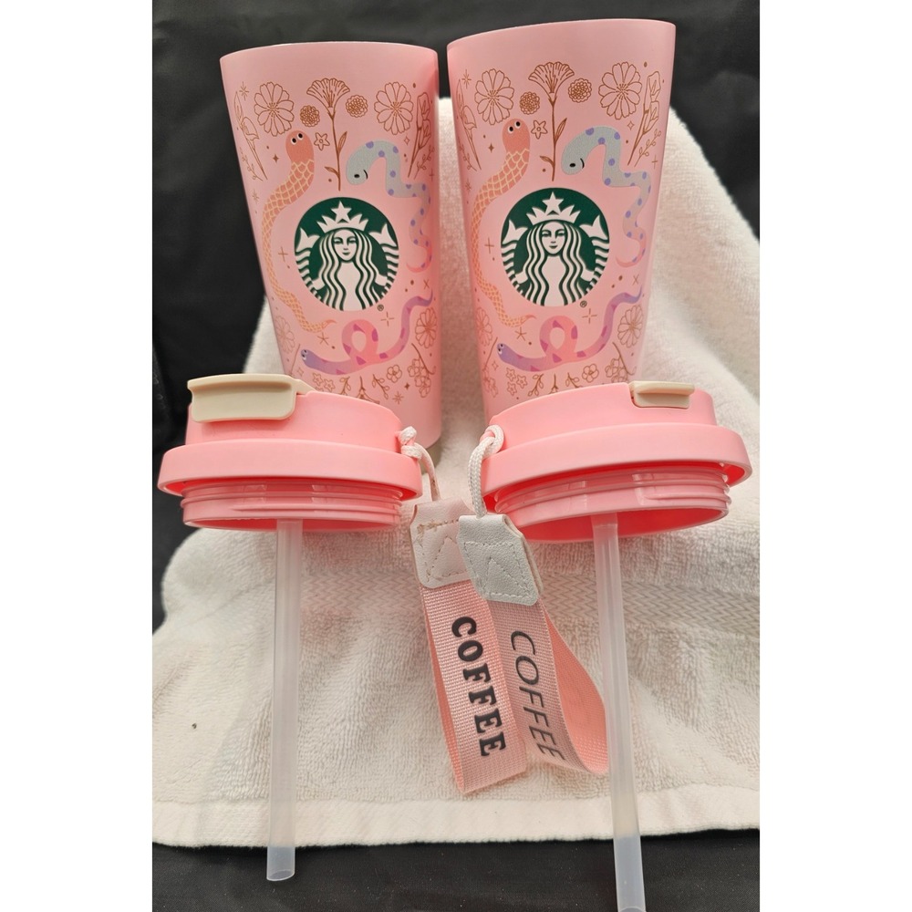 New-2 Starbucks 2025 Lunar New Year Of The Snake Tumblers-WITH Collector Pin - Picture 7 of 8